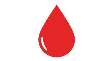Obraz premium Red drop silhouette symbolizing blood donation and healthcare