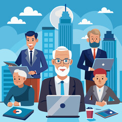 Business Team in Cityscape