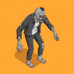 Obraz premium Cartoon Zombie Character