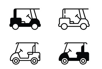 golf cart vector silhouette