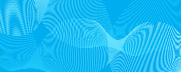 Abstract blue wave line background with flowing curved pattern. Clean, modern, fresh, and futuristic