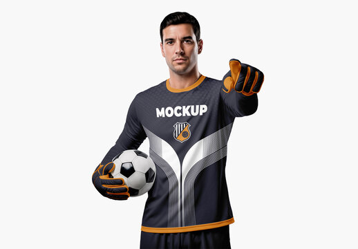 Soccer Goalkeeper Jersey Mockup