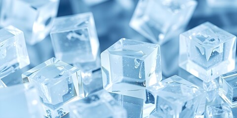 Obraz premium Creative Minimalist Construction Corporate Cubes Enchanting Frosty Abstract Background