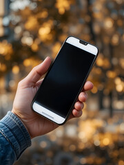 Mockup / template. Smartphone with blank screen for your design. PNG 24