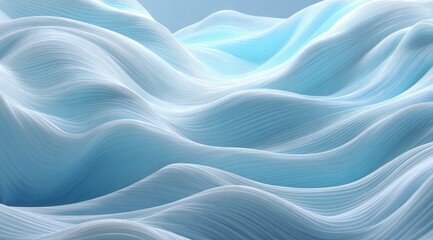 Abstract wavy, light-blue surface