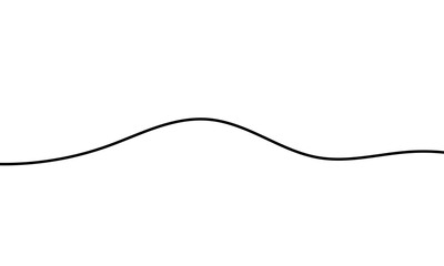 Fototapeta premium Black wavy horizontal line abstract minimal doodle design for dividers, highlights, posters, scrapbook, and graphic decoration