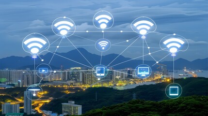 Smart City Network and IoT Communication with Wi-Fi Connectivity