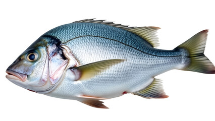 Obraz premium Fresh Fish Isolated on White Background