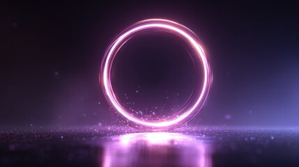 Glowing circle frame abstract design