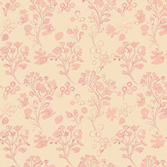 Elegant floral pattern in soft pink hues a seamless botanical background design, patern seamless, royalty stock.