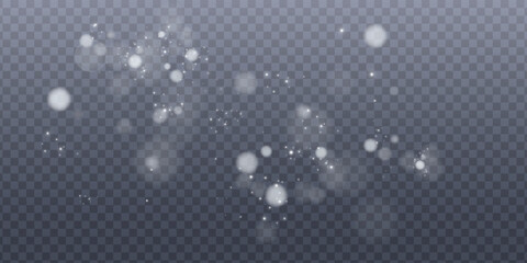 Bokeh white abstract glow light glitter PNG, bright shimmer PNG for holiday magic. Overlay decoration on transparent background adds elegance to party and winter themes.