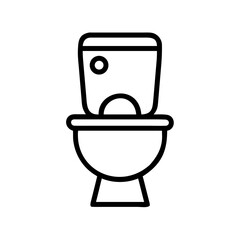 Toilet in minimalist line art style 