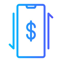 mobile transfer gradient icon
