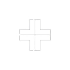 cross on white