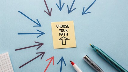 Choose Your Path Direction Decision Making Journey Concept