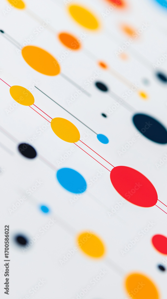 Poster dynamic colorful circles visualizing data trends creative workspace infographic design modern aesthe