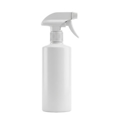 Plastic spray bottle with a trigger sprayer on transparent background
