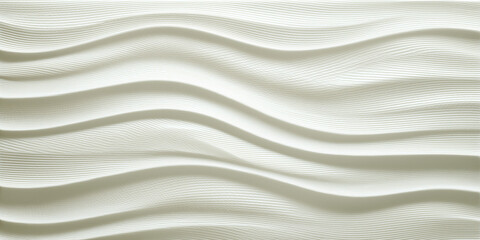 Obraz premium Textured ceramic wall tiles in pearl white with gentle wave-like 3D patterns and glossy highlights, ideal for luxury bathrooms and modern kitchen backsplashes.
