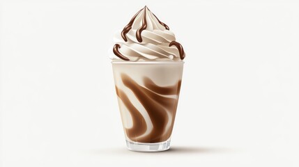 Chocolate vanilla ice cream dessert