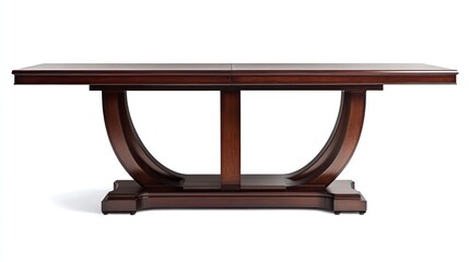 Dark wood dining table