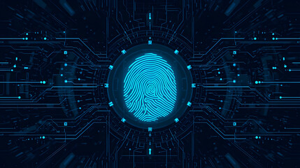 Digital fingerprint security and biometric authentication in futuristic technology