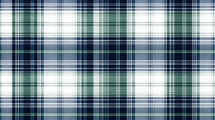 Fototapeta premium This seamless pattern showcases intricate blue and green tartan fabric with a dark background, created in a high-resolution digital art format for premium quality and clarity SEAMLESS PATTERN