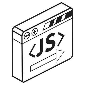 Javascript code displayed in a browser window with an arrow