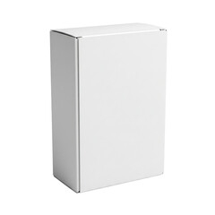 white paper box isolated on transparent background