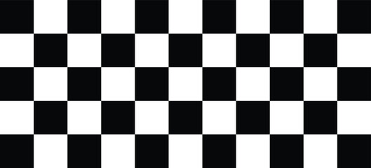 Fototapeta premium Black and White Checkerboard Pattern Set – Chess, Racing Flag, and Geometric Square Grid Design