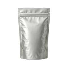 Blank packaging snack aluminum foil pouch isolated on transparent background