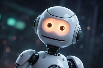 Naklejka premium blue screen robot