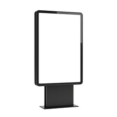 Street signboard mockup on transparent background