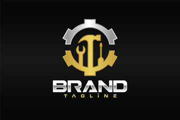 tools workshop gear logo