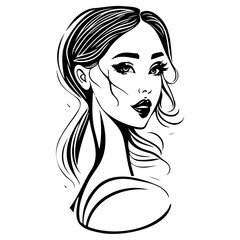 beauty girl illustration sketch