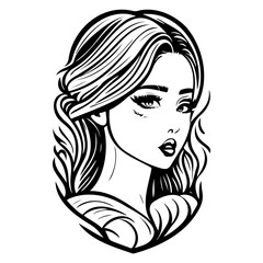 beauty girl illustration sketch