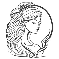 woman beauty mermaid illustration grey