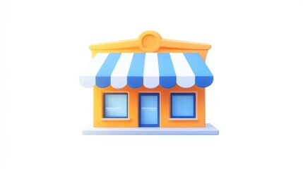 Simple shop building illustration