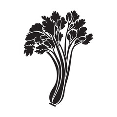 Celery vector silhouette.