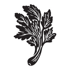Celery vector silhouette.
