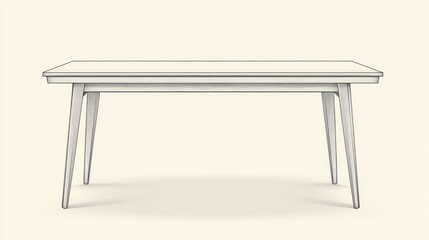 Simple modern table illustration