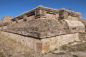 Mexico Mayan city ruins in Monte Alban near Oaxaca