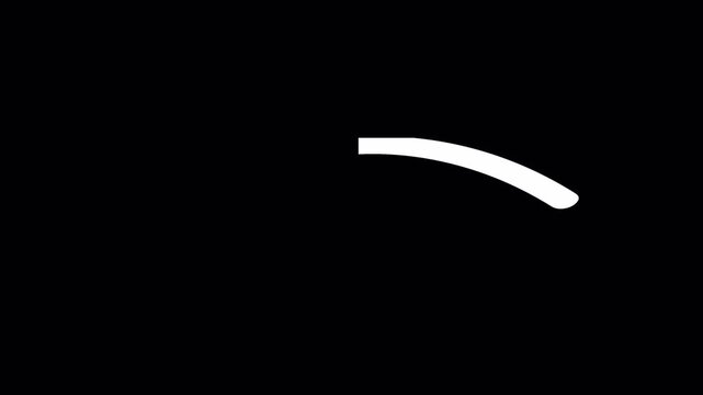 Curved smooth arrow animation video