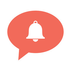 Fototapeta premium Notification Bell Icon in Speech Bubble