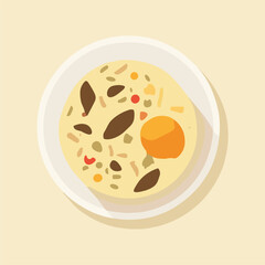 Peruvian food, colorful food illustration with pineapple, salsa and assorted dishes