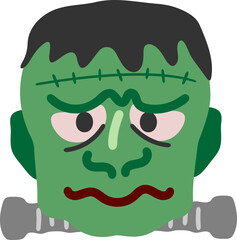 funny cartoon zombie Frankenstein