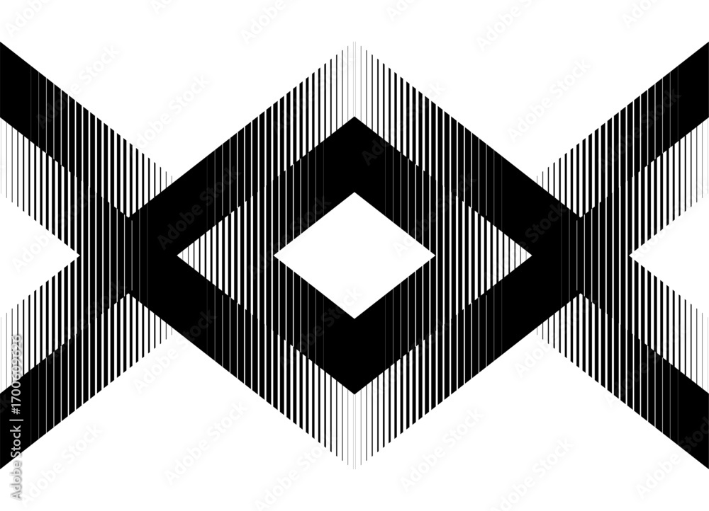 Poster vector pattern of stripes from black lines on a white background. graphic design element for adverti