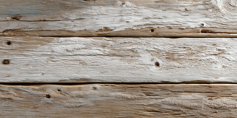 Obraz premium Reclaimed ship wood texture with nail marks and weathered whitewash.