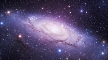 Mesmerizing cosmic spiral galaxy, Andromeda, deep space, astronomical phenomenon, cinematic view