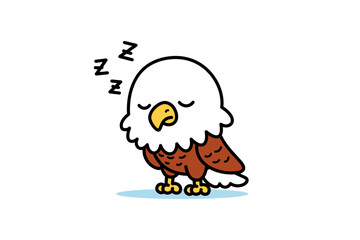 Eagle Sleeping Cartoon