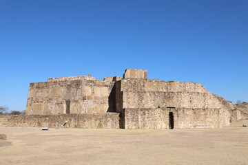 Mexico Mayan city ruins in Monte Alban near Oaxaca